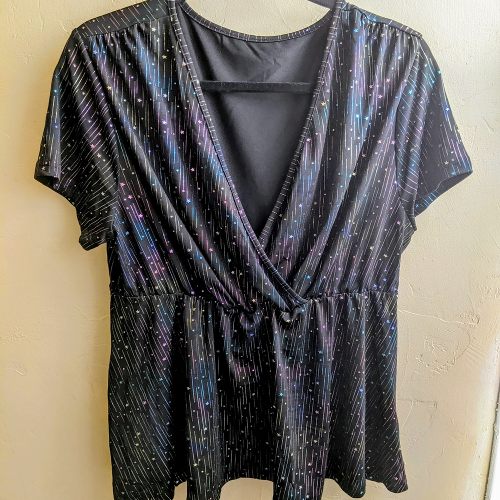 Black and Purple Women's Top